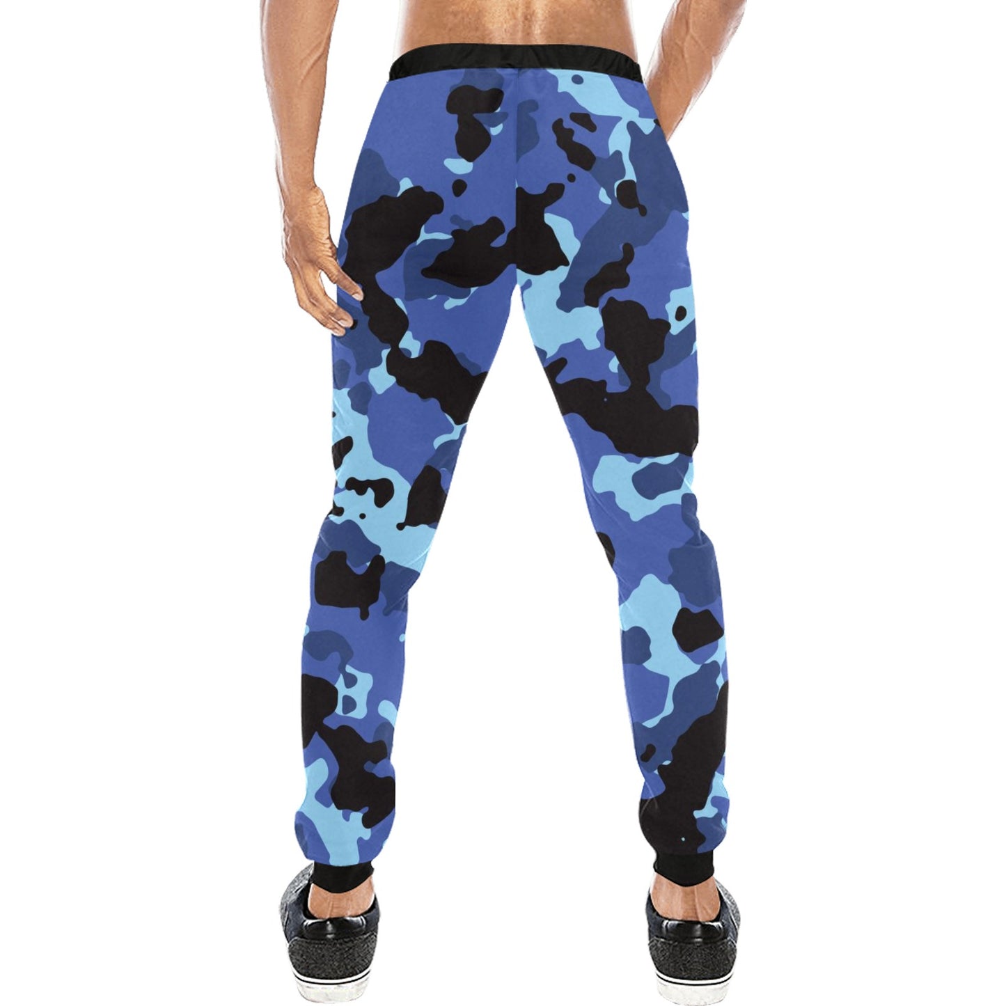 Blue Camo Joggers - Casual Baggy Slacks