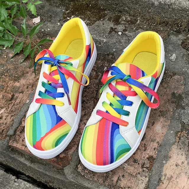 Colorful Gradient Women's Sports Shoes