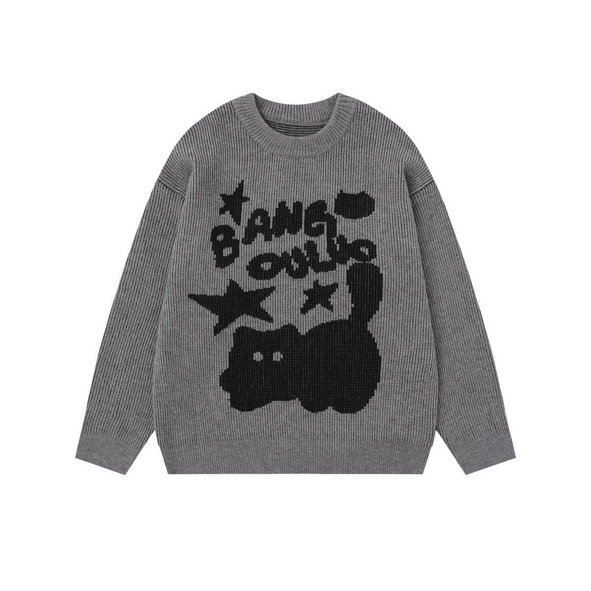 Cat Jacquard Sweater Knitted Sweater