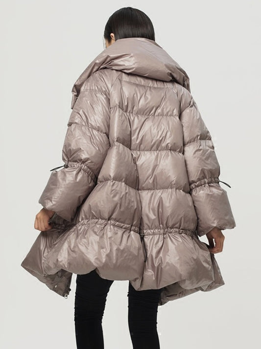 Harajuku Style Stand Collar Long Sleeve Parka