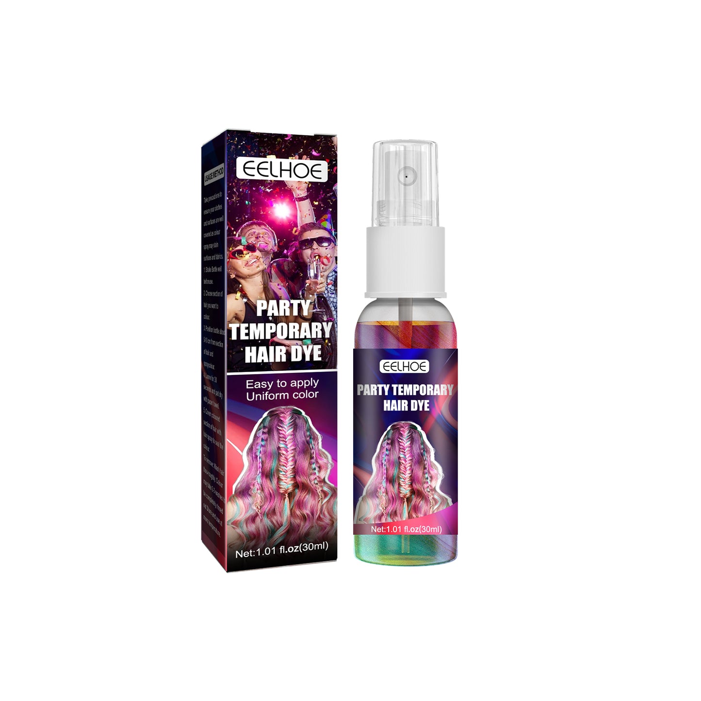 Party Glitter Hair Dye - Vibrant Temporary Color