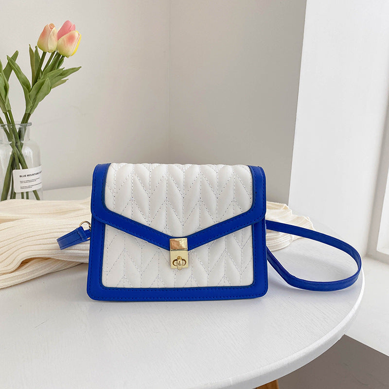 Retro Color Stitching Square Bag - Harajuku Style