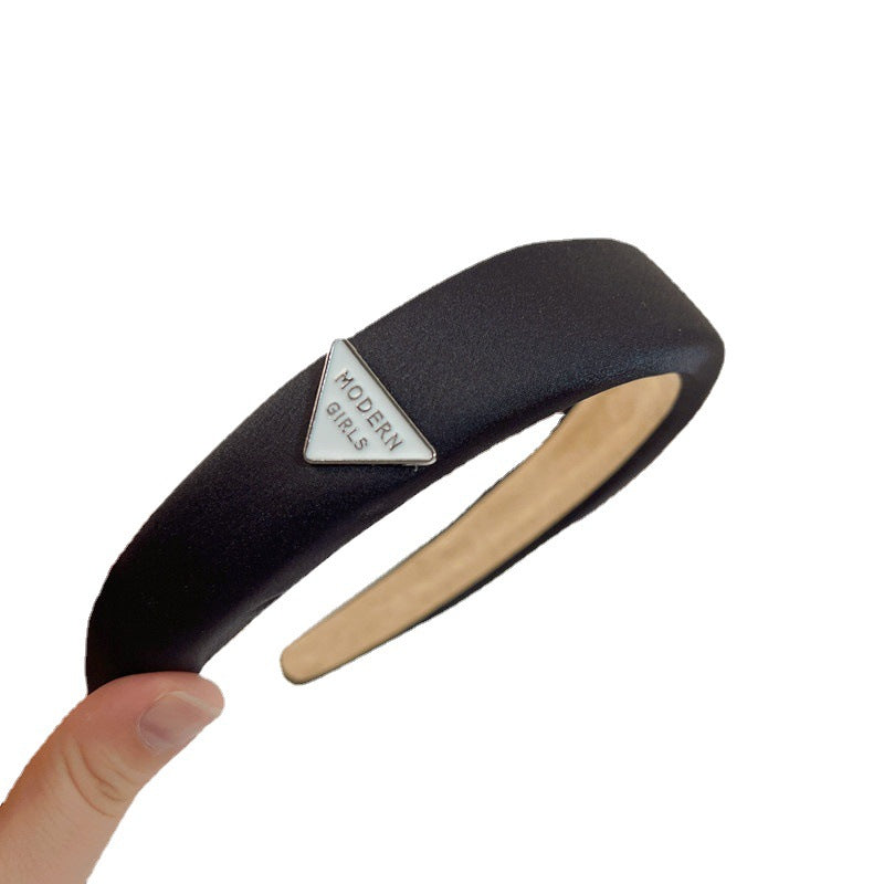 Thick Sponge Triangle Headband - Mercerized Satin