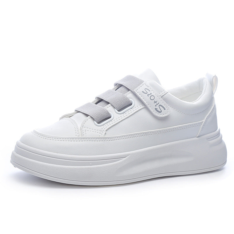 Korean Style Thick Bottom Casual White Women's Sneakers