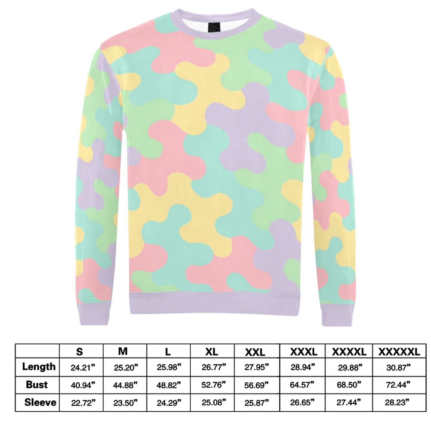 Harajuku Pastel Rainbow Camo Sweatshirt