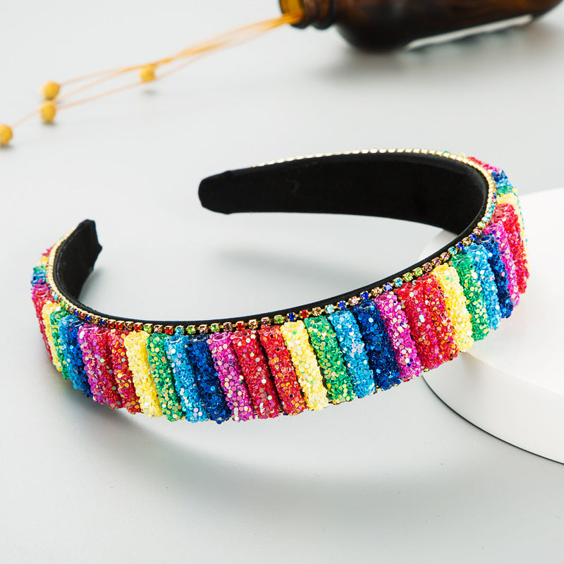 Dream Girl Rainbow Sequins Headband