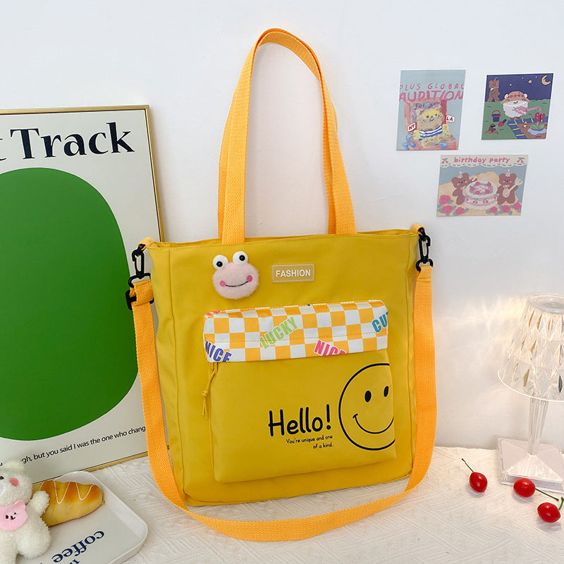 Korean Cartoon Large-Capacity Canvas Shoulder Bag