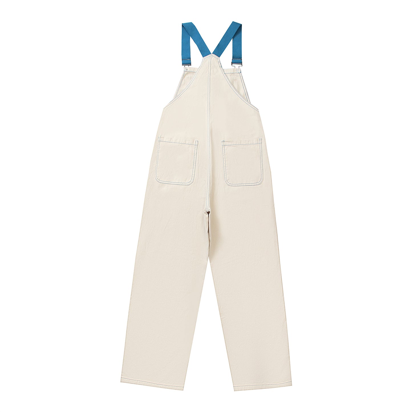 Retro Multi-Pocket Cartoon Suspender Pants