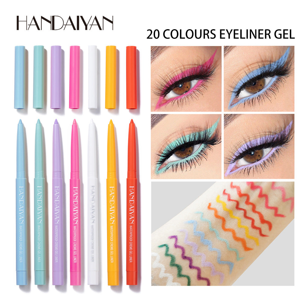 20 Pack Quick-Drying Waterproof Eyeliner Gel Pens