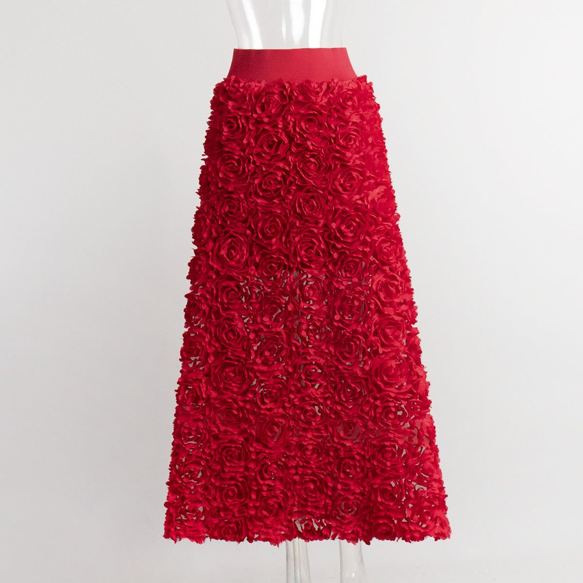Petal Design Long Evening Skirt for Women
