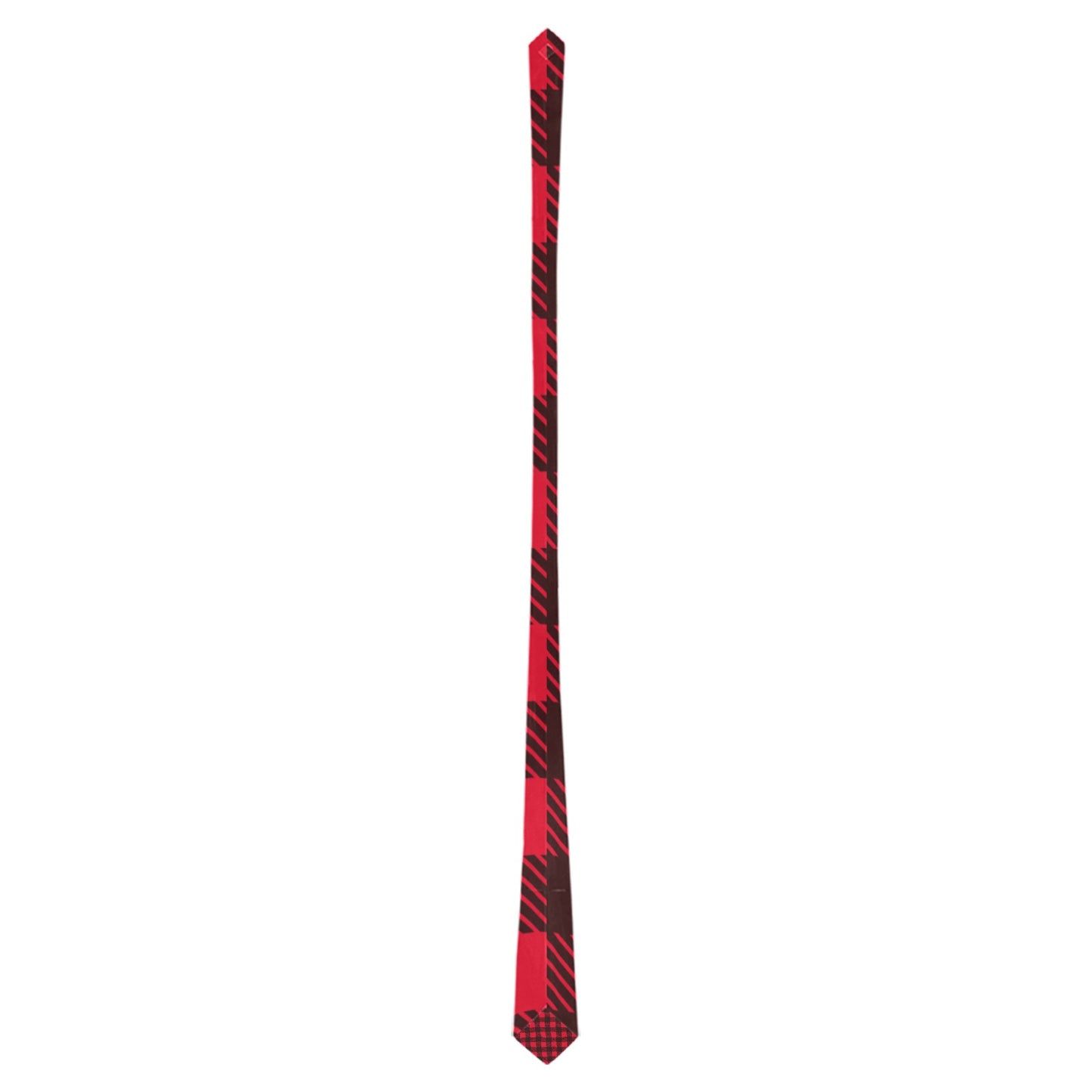 Red Black Checkerboard Lumberjack Plaid Custom Peekaboo Necktie