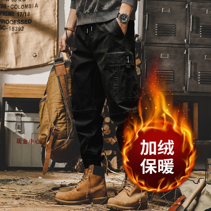 Harajuku Style Retro Heavyweight Work Pants for Men