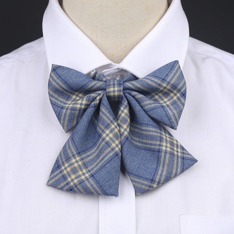 Cotton JK Bow Tie Skirt with Plaid Ornaments