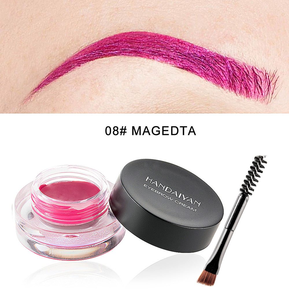 12-Color Waterproof Eyebrow Dye Cream - Harajuku Style