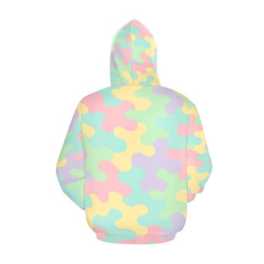 Harajuku Pastel Rainbow Camo Hoodie