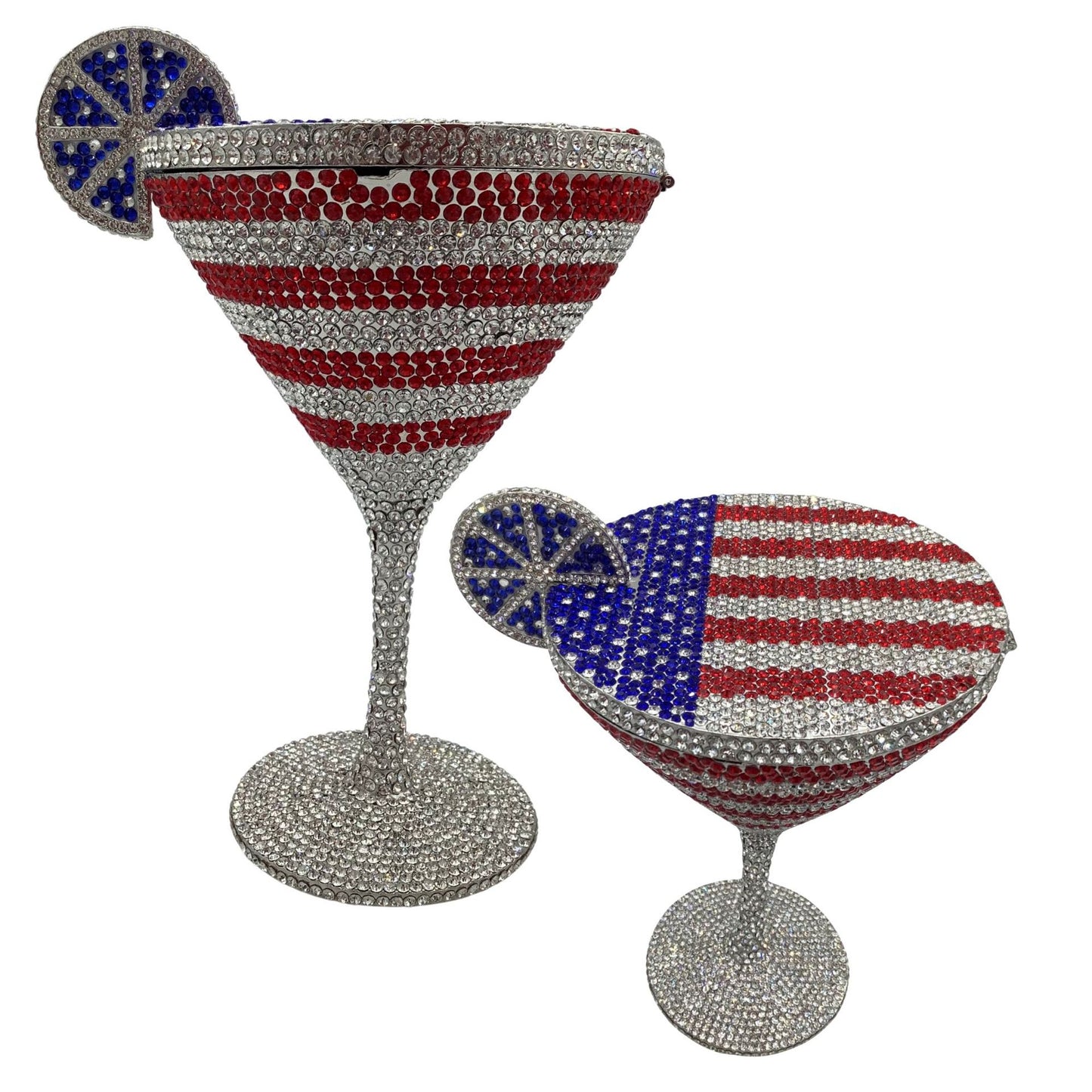 Diamond Studded Cocktail Tall Cup Handheld Bag