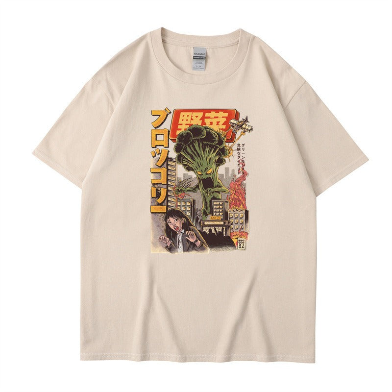 Playful Harajuku Style Short Sleeve T-Shirt for Men & Women