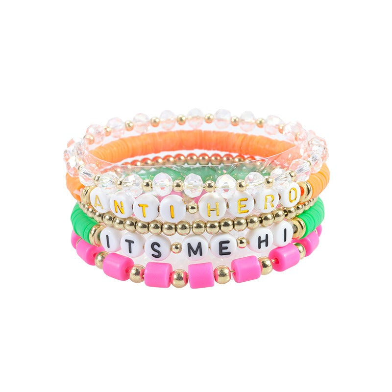 Colorful Harajuku Style Beaded Bracelet Set