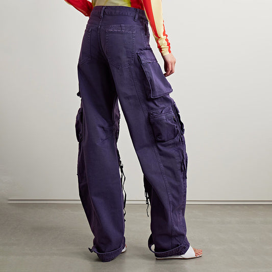 Harajuku Street Style Multi Pocket High Waist Denim Jeans