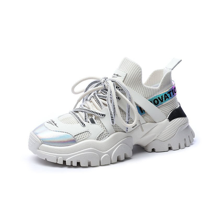 Harajuku Style Tennis Platform Wedge Shoes for Women