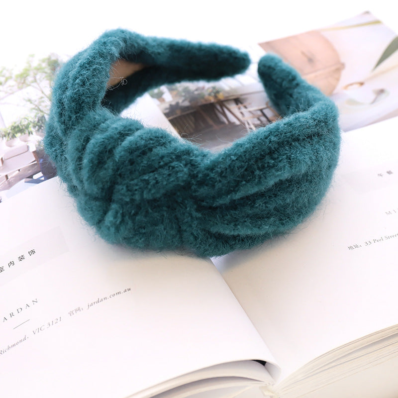 Woolen Mink Hair Hoop Knot Headband