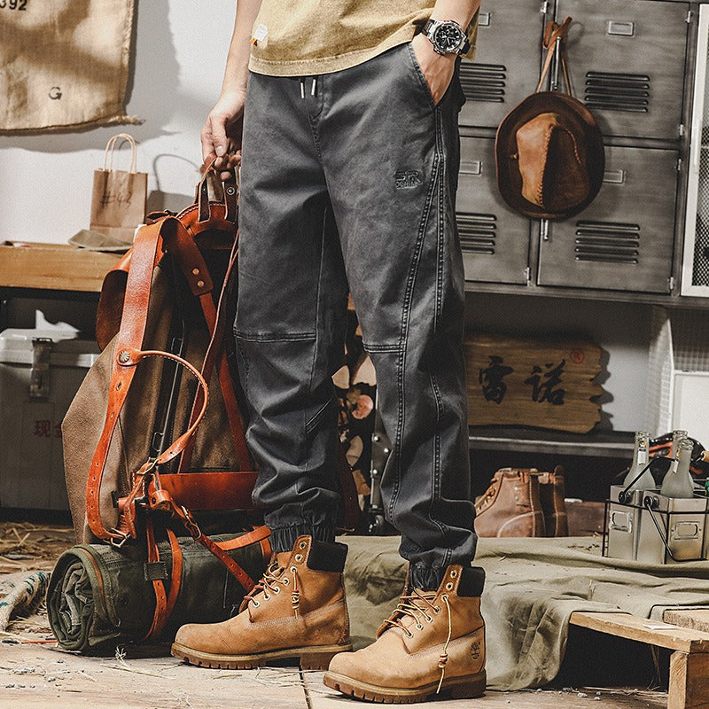 Harajuku Style Heavyweight Retro Work Suit Pants for Men