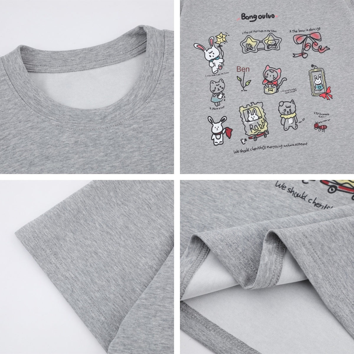 Playful Cat Short Sleeve T-Shirt for Men