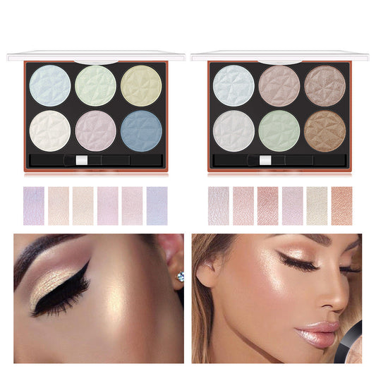 6-Color Highlighter Pearl Makeup Finishing Touch