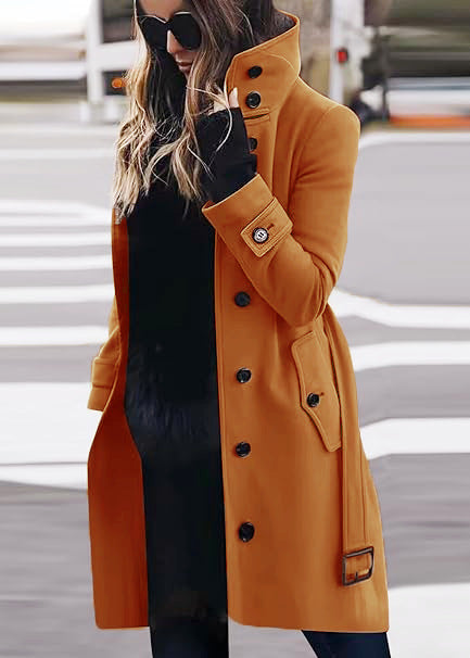 Harajuku Style Woolen Multi-Button Coat
