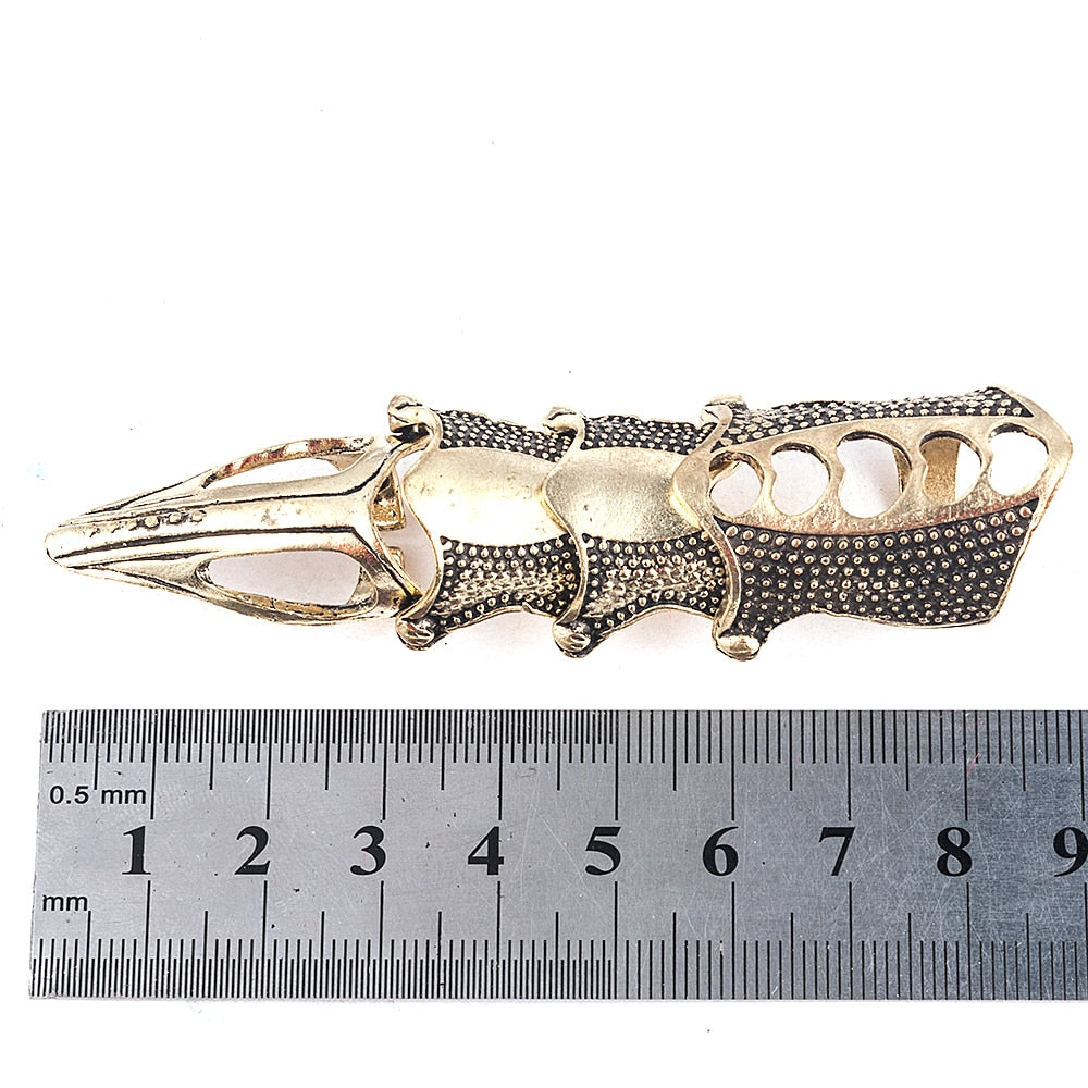 Cool Boys Gothic Rock Armor Knuckle Ring - Harajuku Style