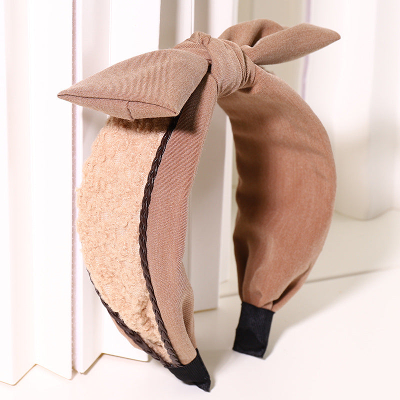 Harajuku Style Woolen Bow Knot Headband