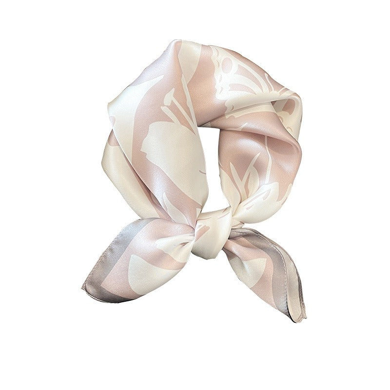 Playful Small Square Silk Scarf - Perfect Gift for Mom