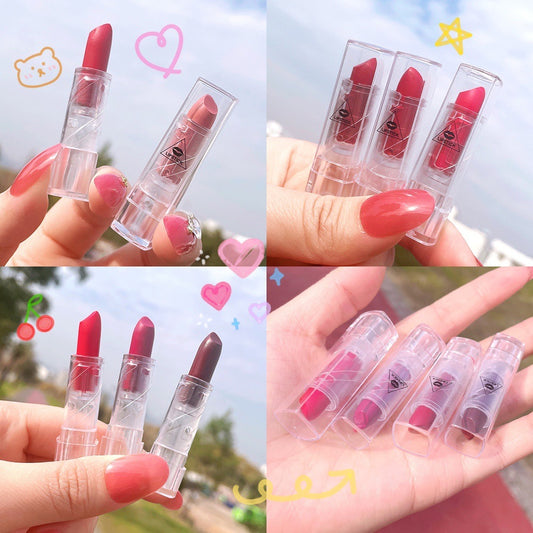 Playful Peach Pink Matte Lipstick - Harajuku Style