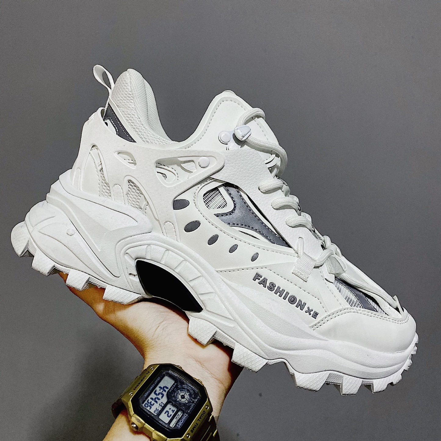 Harajuku Style Men's Luminous Thick Soled Sneakers
