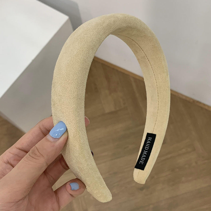Female Bezel Padded Headband - Candy Color Velvet Hairband