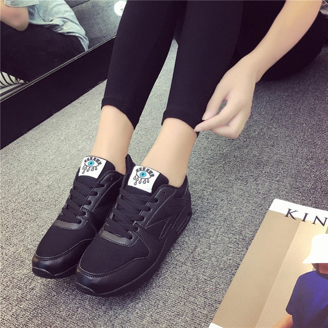 Women’s Breathable Mesh Sport Tennis Shoes - Harajuku Style