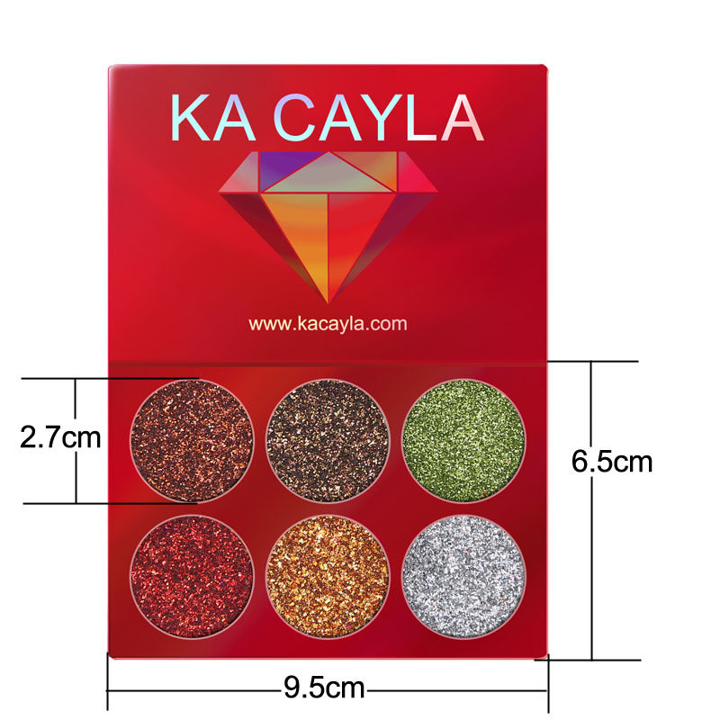 6 Colors Diamond Sequin Eyeshadow Palette