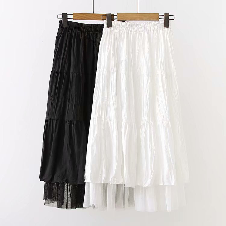 Boho Chic High Waist Ruffled White Beach Skirt