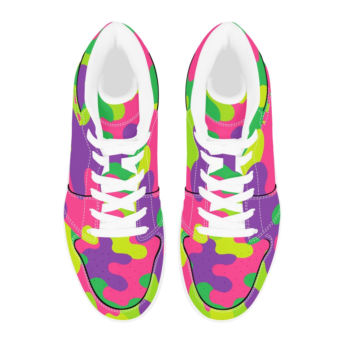 Harajuku Rainbow Camo Men's High Top Sneakers