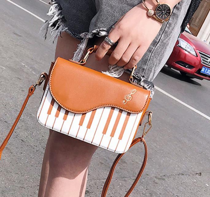 Harajuku Style Lady Piano Bag - Playful Crossbody Shoulder Bag
