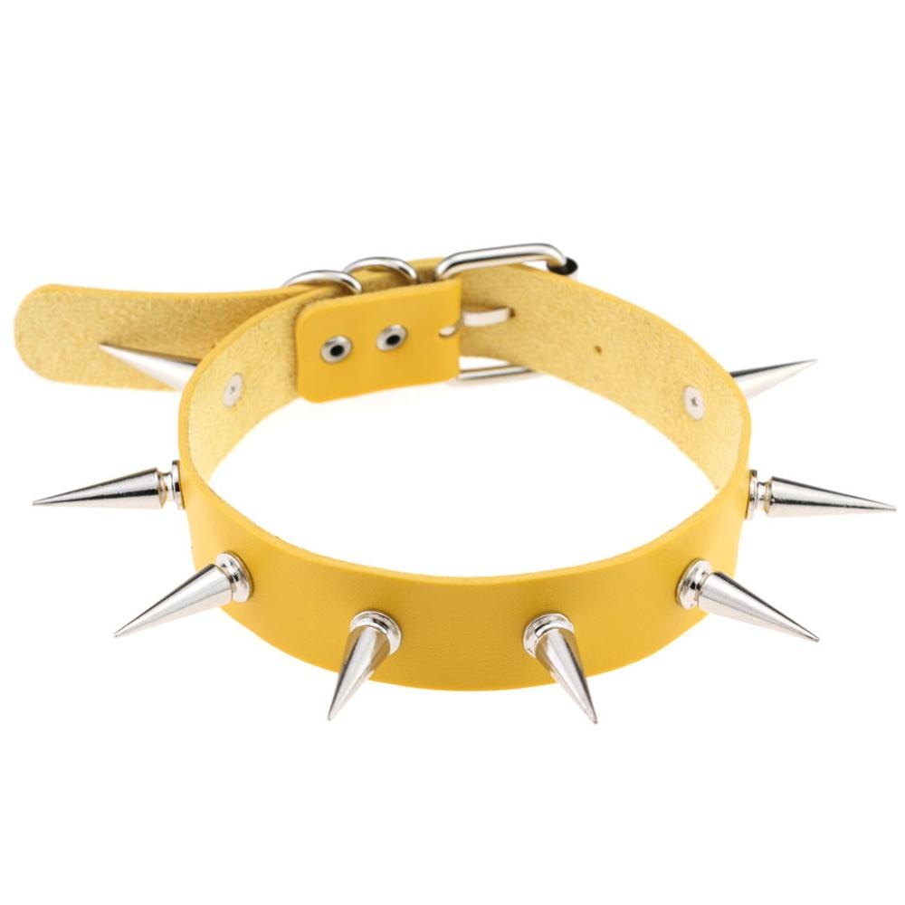 Gothic Black Spike Choker Belt for Women