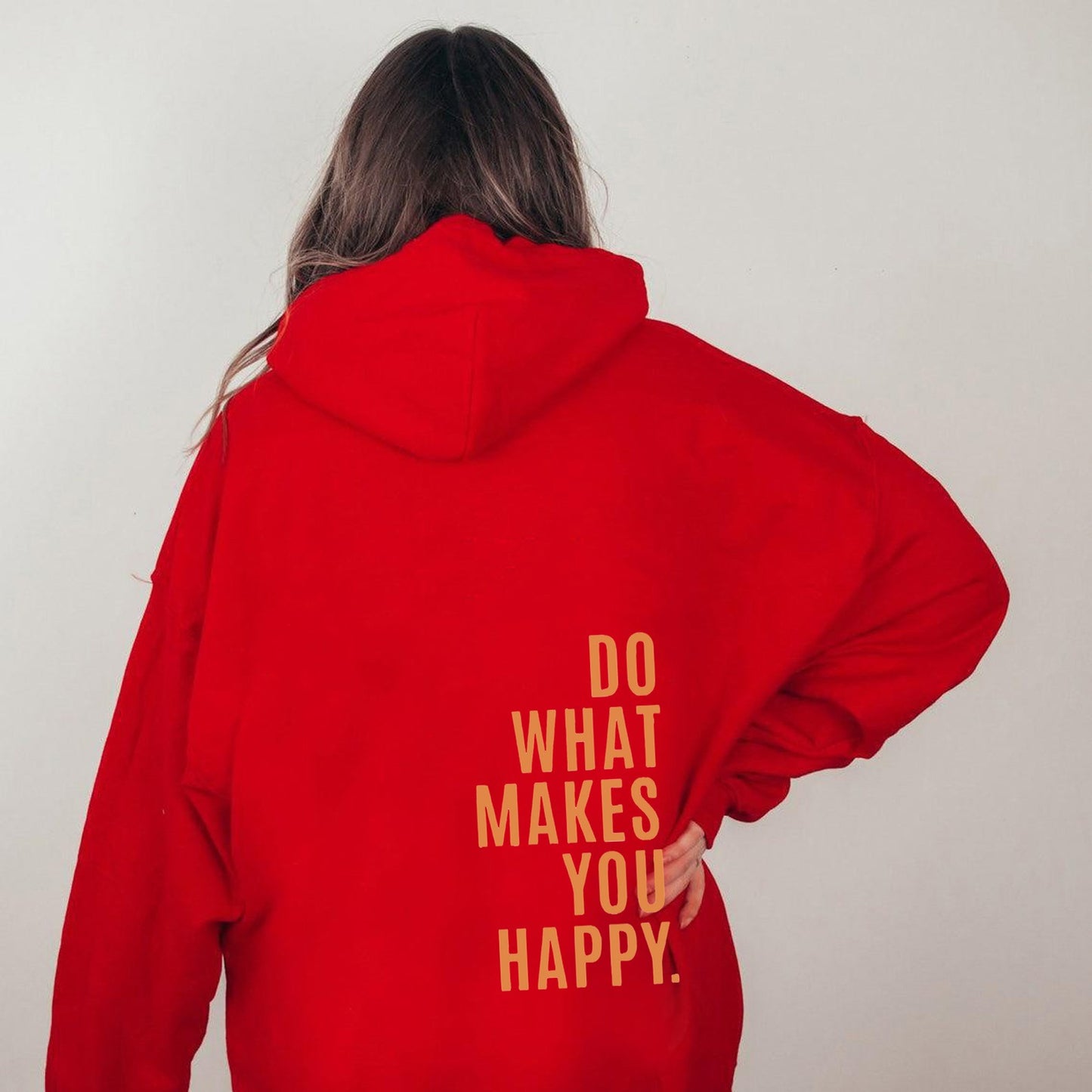 Do What Makes You Happy Dropped Shoulder Hoodie