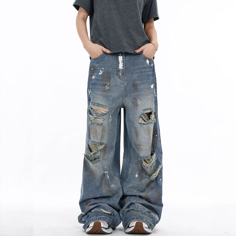 Personalized Graffiti Ripped Jeans