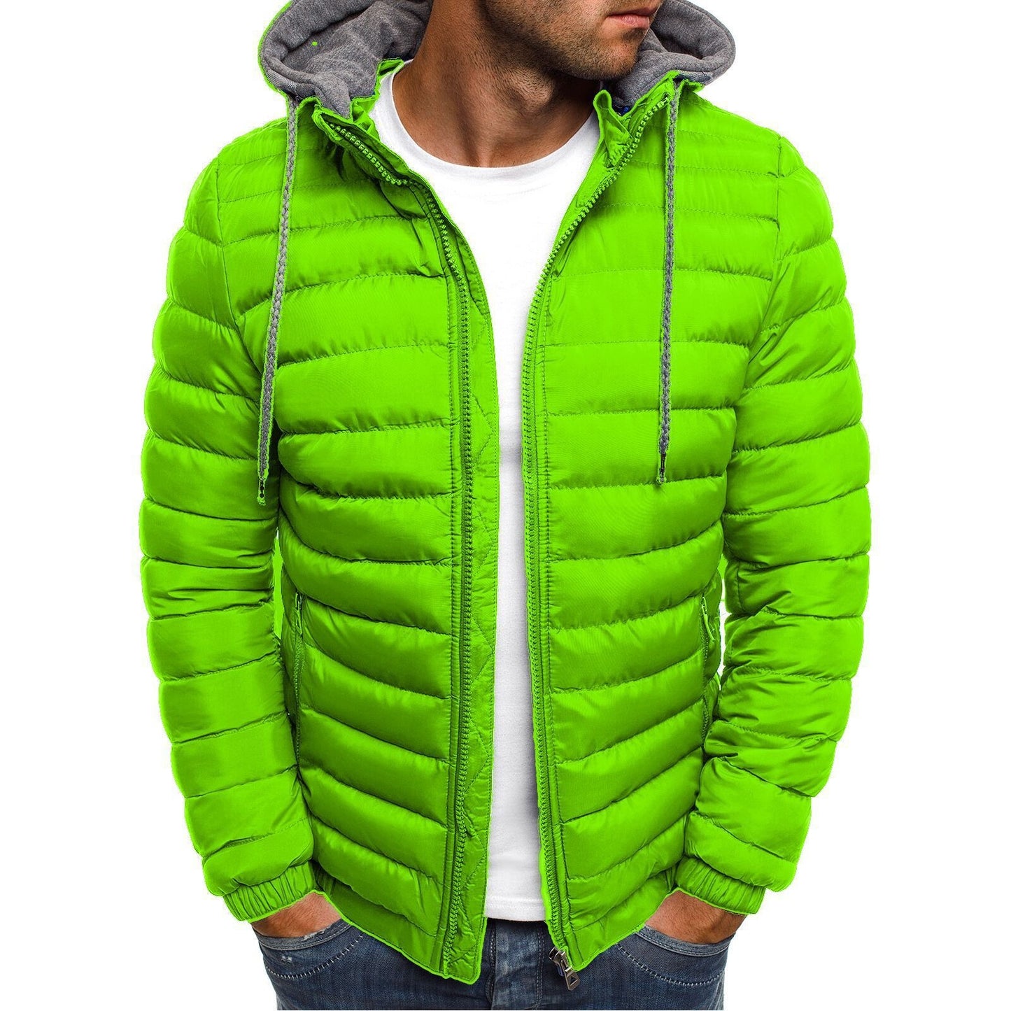 Men's Harajuku Style Hooded Down Cotton Coat