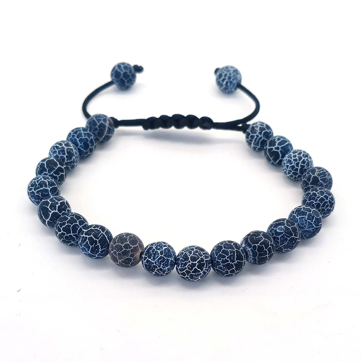 8mm Tiger Eye Stone Beads Bracelet - Adjustable & Braided
