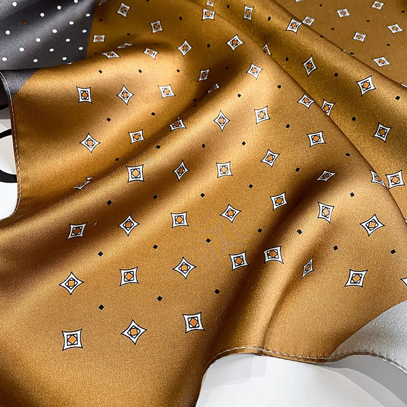 Chic Mulberry Silk Square Scarf - Harajuku Style