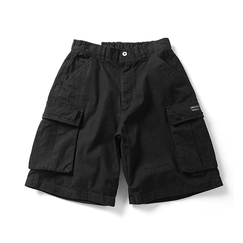 Summer Men's Work Shorts - Trendy Ripped Design