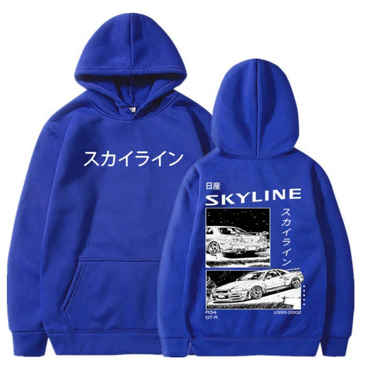 Skyline Initial D Anime Hoodie - Harajuku Style