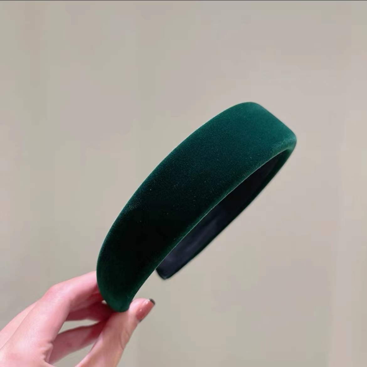 Korean Gentle Pink Velvet Retro Sponge Hairband