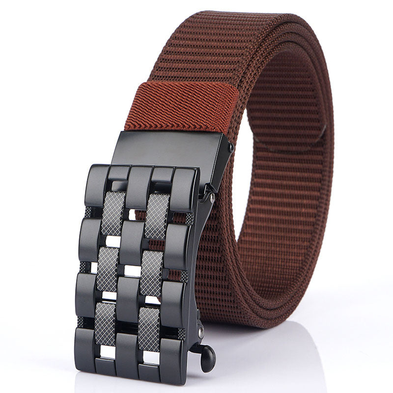 Harajuku Style Automatic Buckle Nylon Belt for Men